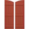 Ekena Millwork Americraft 5-Board (3 Batten) Wood Joined Board-n-Batten Shutters w/Ellipt Top, ARW401BE518X77CLH, PR ARW401BE518X77CLH - alternate 1